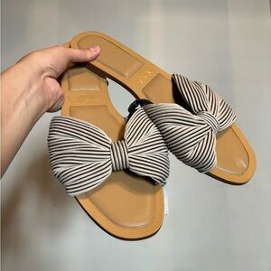 NWT Zara Striped sandals